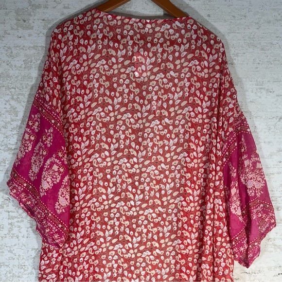 Elegant Pink Floral Kimono - Picture 11 of 12